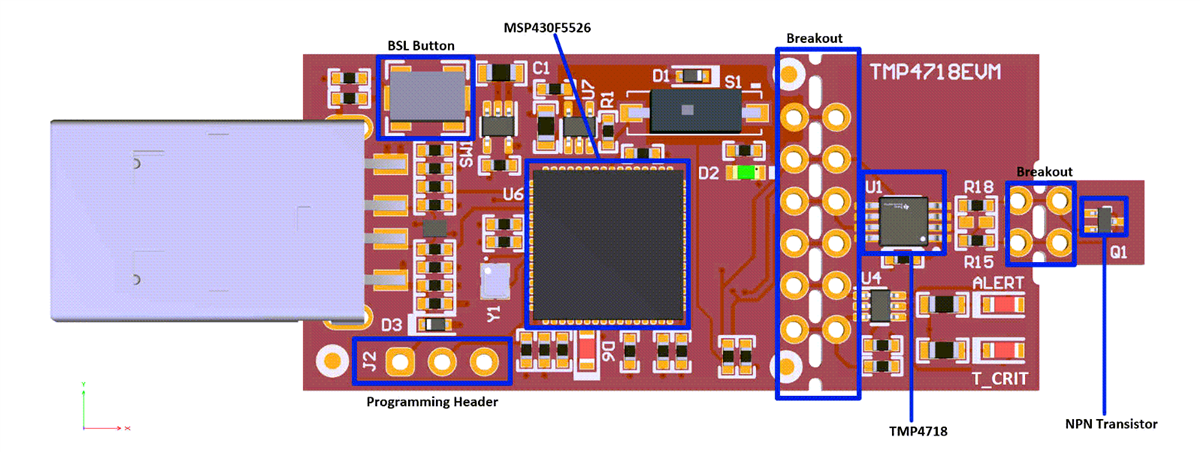 ロケーション回路 - Texas Instruments TMP4718EVM 評価モジュール